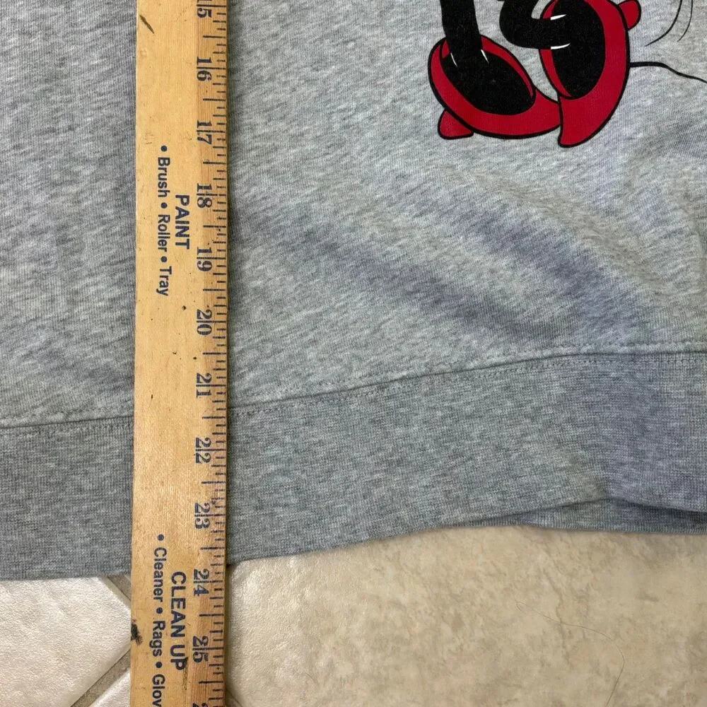 Disney X Kate Spade Women's Minnie Mouse Glitter Sweatshirt Gray Sz. XL